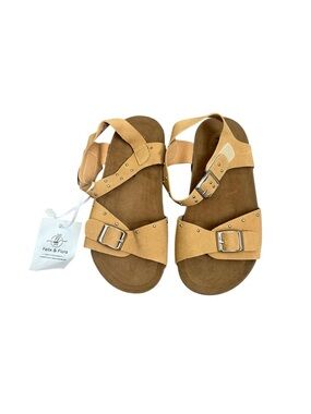Felix & Flora Kids' Tan Buckle Sandals